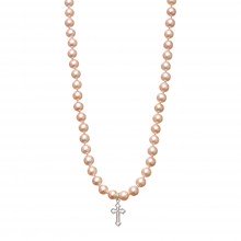 Rosa Perlen - Halskette 